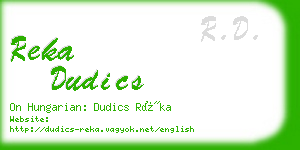 reka dudics business card